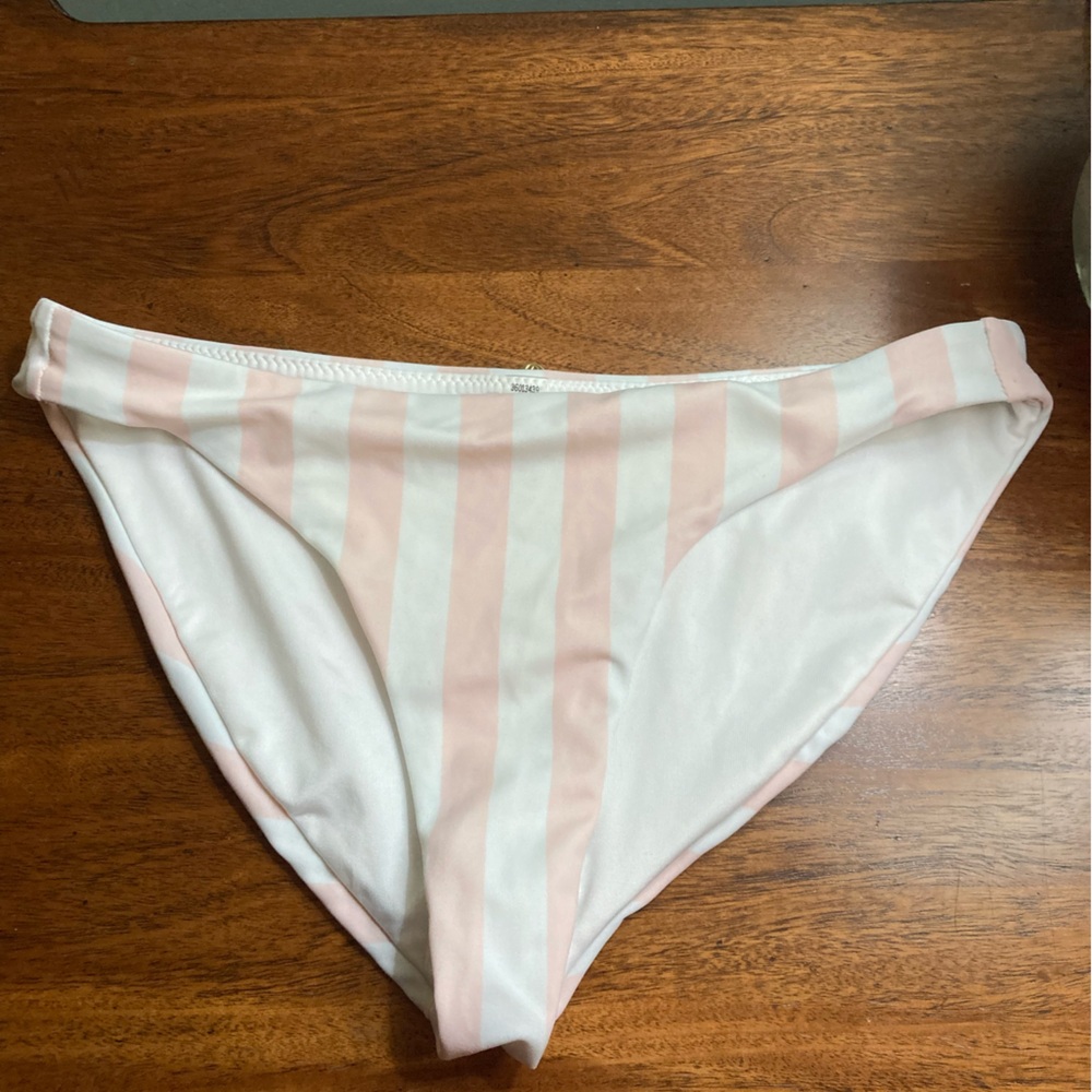 Victoria's Secret pink and white striped extra small bikini bottom